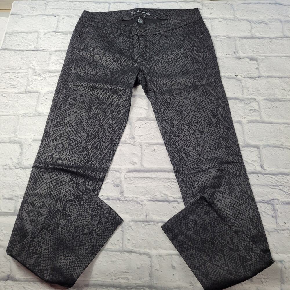Celebrity Pink Original Denim Jeans Black Snakeskin Mobwife Print Skinny size 5 - Picture 13 of 16